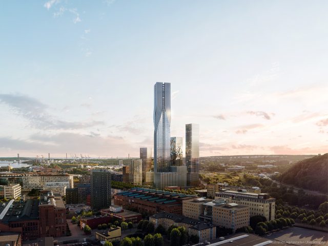 Karlastaden - vy över området och karlatornet