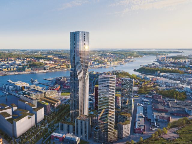 Karlastaden - vy över området och karlatornet