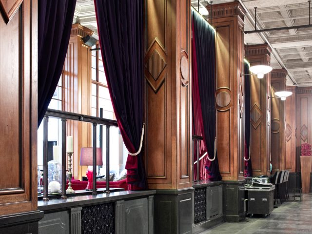 Clarion hotel post interiör fönster och textilier