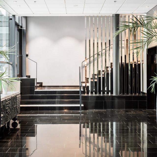 Clarion hotel post interiör nybyggnad, trapphall